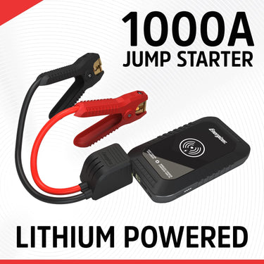 Energizer Portable Auto Battery Charger Jump Starter, 12V Lithium Jump Starter Box, Car Battery Booster Pack, Portable Power Bank Charger & Jumper Cables up to 6L Gas 3L Diesel Engine - ETL Certified